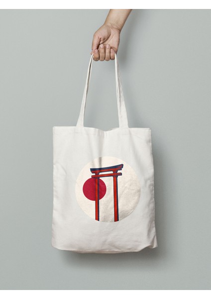 Japonya Tapınak Bez Çanta 35X40CM - Anime Çanta - Tote Bag