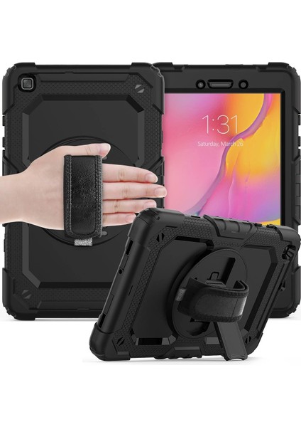 Samsung Galaxy T290 Tab A 8 Kılıf Pars Tablet Kapak - Siyah Zrnet
