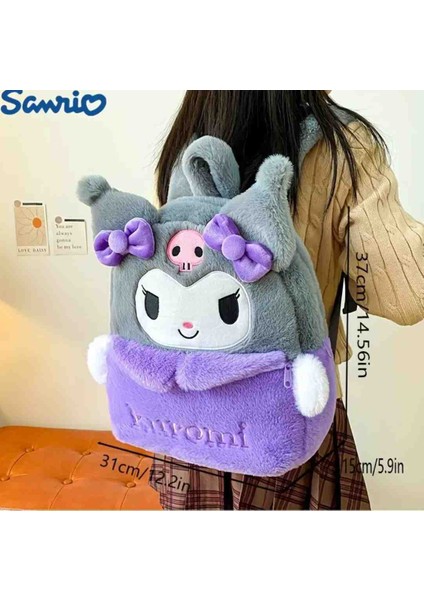 Sanrio "kuromi Peluş Sırt Çantası – Sevimli ve Yumuşak Karakter Çanta"