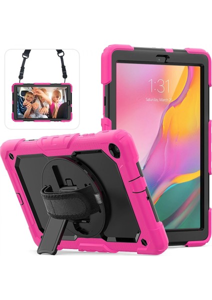 Samsung Galaxy T510 Tab A 10.1 Kılıf Pars Tablet Kapak - Pembe Zrnet