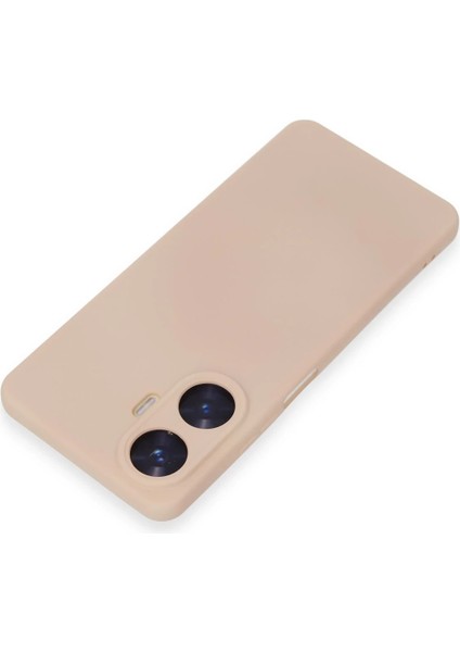 Realme C55 Kılıf Nano Içi Kadife Silikon - Pudra Zrnet