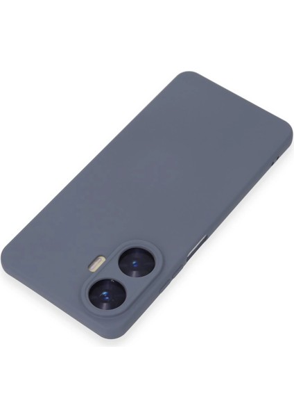 Realme C55 Kılıf Nano Içi Kadife Silikon - Gri Zrnet