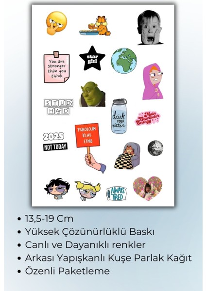 Komik Sticker Telefon Laptop Notebook Tablet Defter Matara Stiker Etiket fiyatları