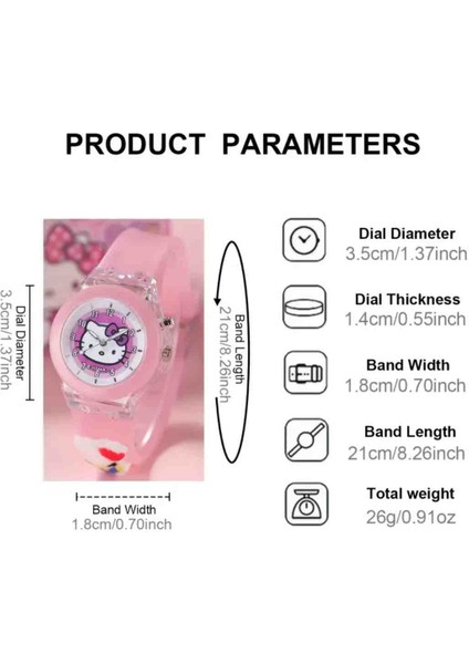 Işıklı Sanrio Cinnamoroll Kuromi My Melodi Hello Kitty Tarçın Rulosu Kol Saati ( Tarçın ) fırsatları