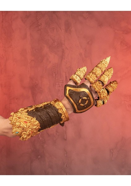 Altın Şovalye Hareketli Zırh Eldiven