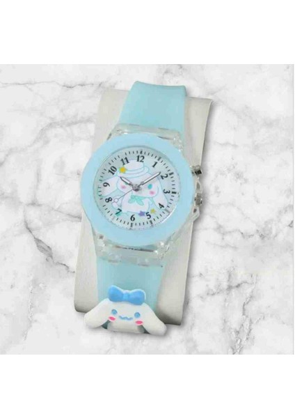 Işıklı Sanrio Cinnamoroll Kuromi My Melodi Hello Kitty Tarçın Rulosu Kol Saati ( Tarçın )