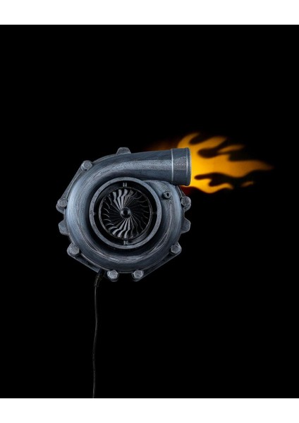 Turbo Inferno Duvar Lambası – Turbo Görünümlü 3D Dekoratif Aydınlatma