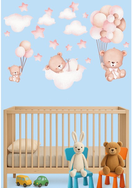 Çocuk ve Bebek Odası Duvar Sticker Yapışkanlı Dekoratif Sticker Duvar Kağıdı