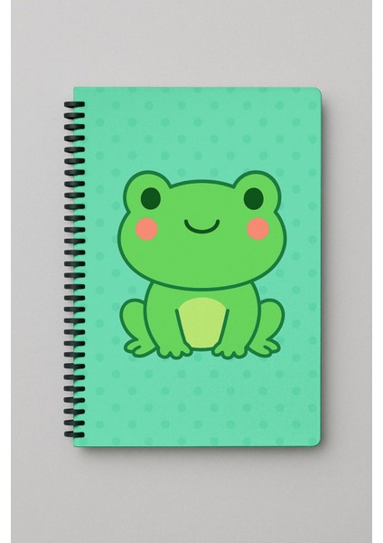 Kurbağa Baskılı A5 Çizgisiz Defter