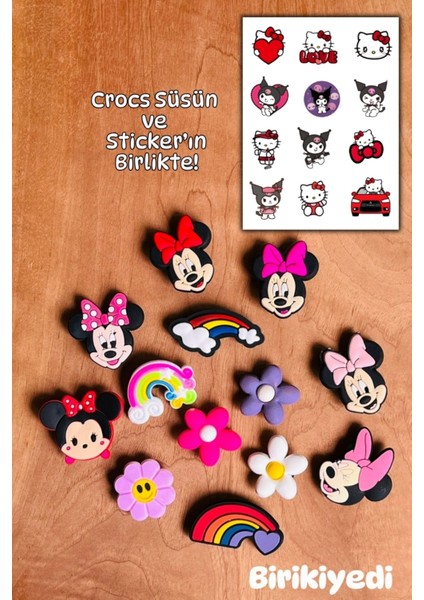 Jibbitz Terlik Süs Sevimli Figürler 13'lü Set