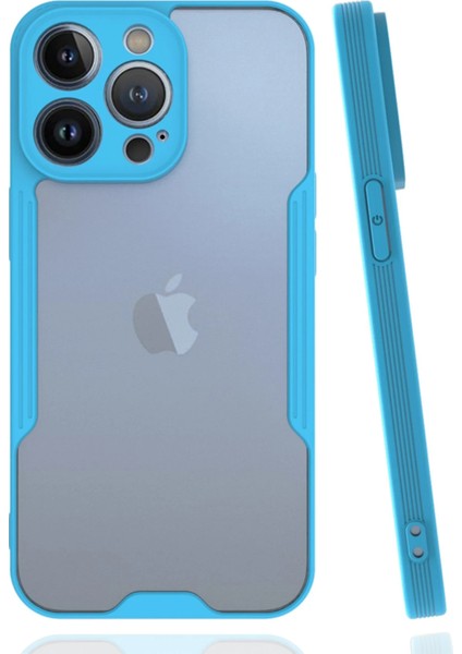 Apple iPhone 14 Pro Kılıf Platin Silikon - Mavi Zrnet