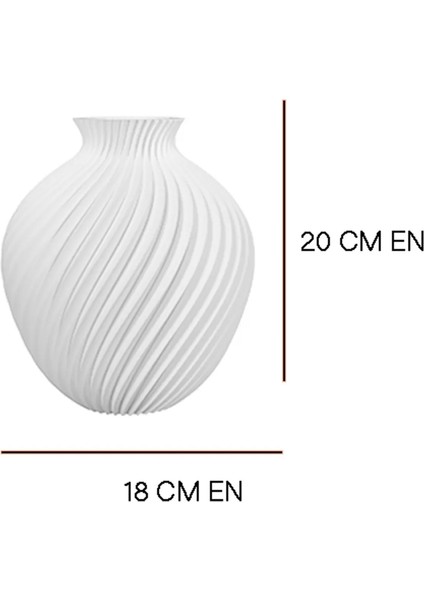 Spiral Dekoratif Beyaz Vazo modelleri