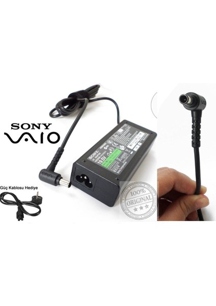 Sony Vaio 19.5V 4.74A Orjınal 90W Laptop Adaptorü Şarj Cihazı