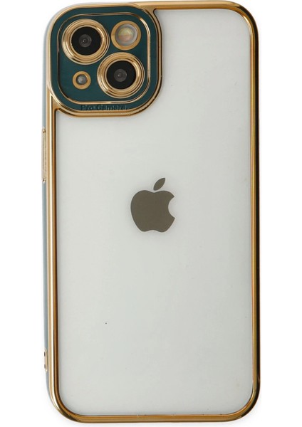 Apple iPhone 14 Plus Kılıf Liva Lens Silikon - Yeşil Zrnet