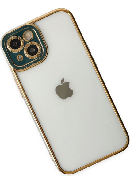 Apple iPhone 14 Plus Kılıf Liva Lens Silikon - Yeşil Zrnet