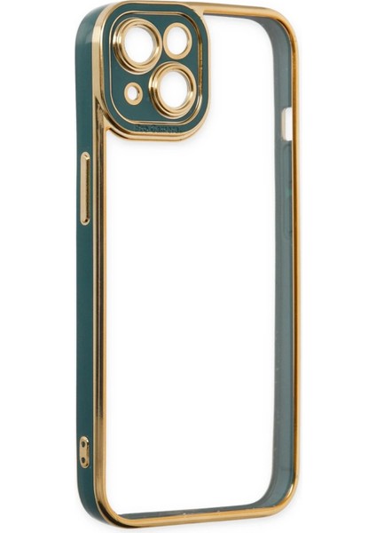 Apple iPhone 14 Plus Kılıf Liva Lens Silikon - Yeşil Zrnet