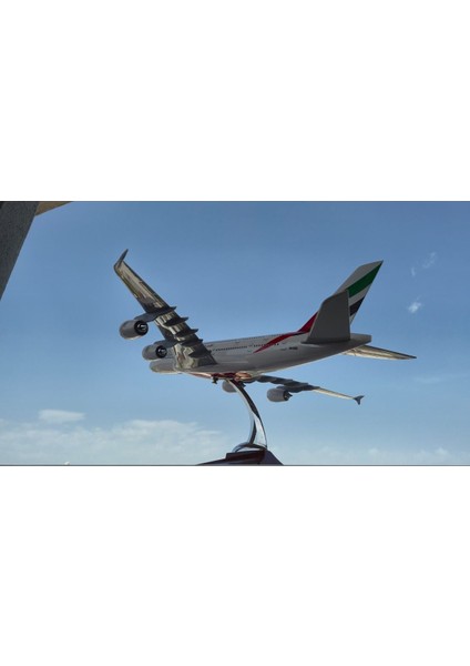 Metal Emirates Standlı Uçak Biblo