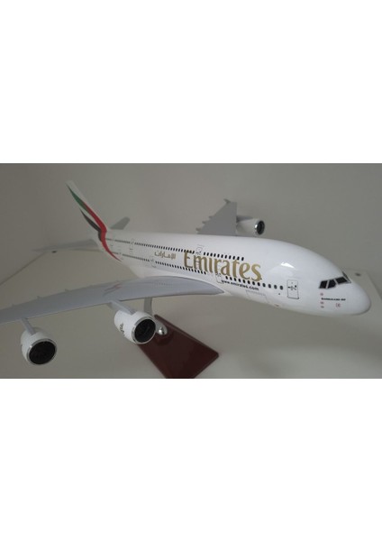 Metal Emirates Standlı Uçak Biblo