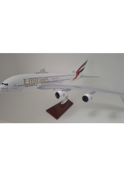 Metal Emirates Standlı Uçak Biblo