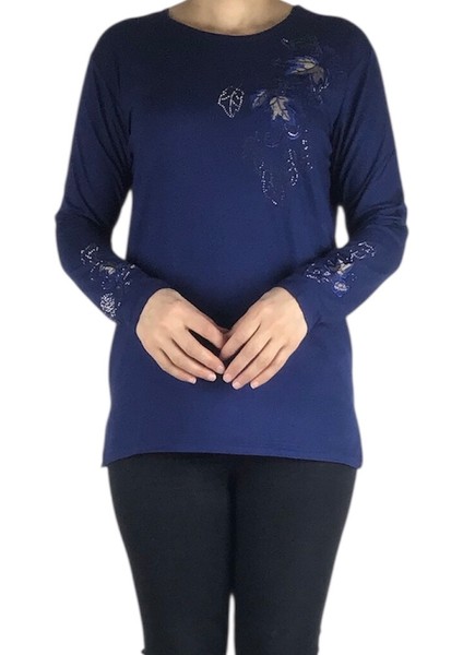 Kadın Önü ve Kolları Işlemeli ve Taşlı Bluz fiyatları