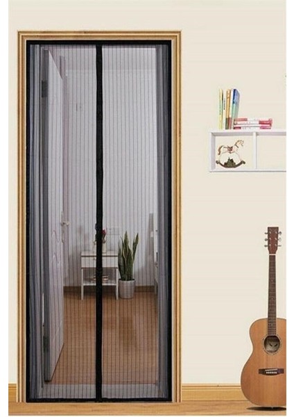 Buffer® Pratik Manyetik Mıknatıslı Siyah Kapı Sinekliği Tülü 90 x 210 cm