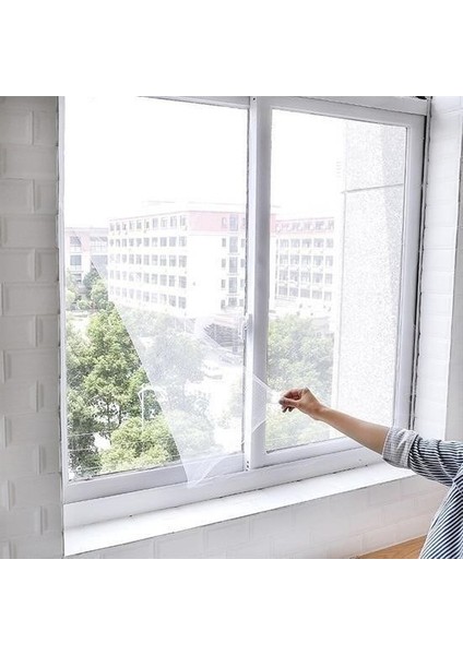 Buffer® Tüm Cam Pencere Kapılara Uyumlu Çift Kanat Pencere Sinekliği
