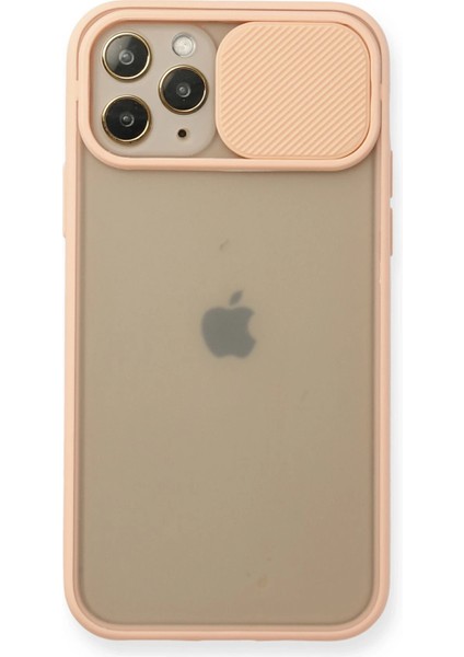 Apple iPhone 11 Pro Kılıf Palm Buzlu Kamera Sürgülü Silikon - Pembe Zrnet