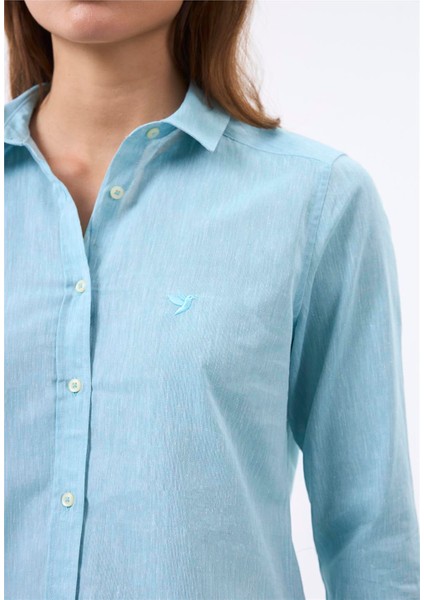 Kadın Uzun Kol Keten Gömlek modelleri