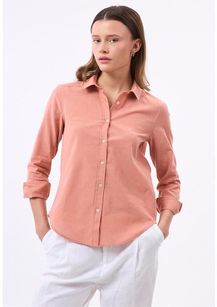 Kadın Uzun Kol Keten Gömlek