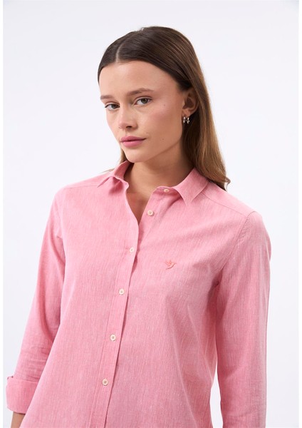 Kadın Uzun Kol Keten Gömlek modelleri