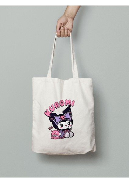 Sanrio Hello Kitty Kuromi Bez Çanta 35X40CM -Omuz Çantası- Tote Bag - Sevimli Çanta