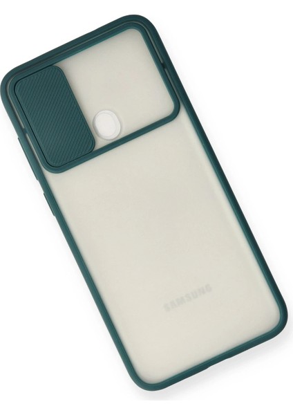 Samsung Galaxy A11 Kılıf Palm Buzlu Kamera Sürgülü Silikon - Yeşil Zrnet