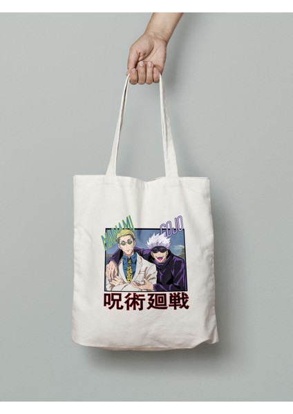 Jujutsu Kaisen Gojo Nanami Bez Çanta 35X40CM - Anime Çanta - Tote Bag