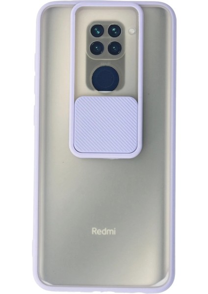 Xiaomi Redmi Note 9 Kılıf Palm Buzlu Kamera Sürgülü Silikon - Lila Zrnet