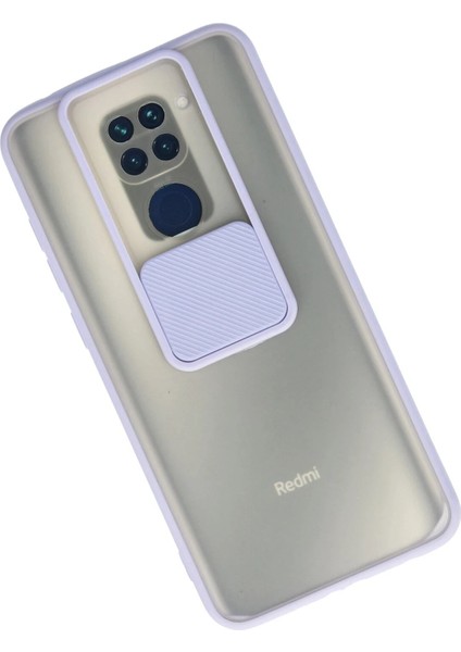 Xiaomi Redmi Note 9 Kılıf Palm Buzlu Kamera Sürgülü Silikon - Lila Zrnet