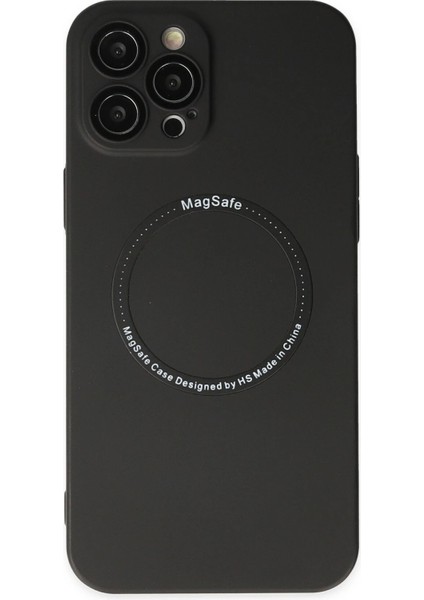 Apple iPhone 12 Pro Kılıf Jack Magneticsafe Lens Silikon - Siyah Zrnet