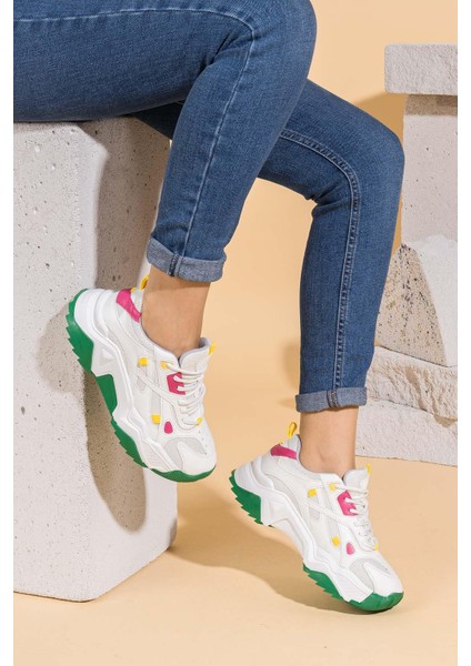 Rentın Kadın Beyaz Multi Kadın Spor Ayakkabı indirimleri
