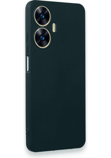 Realme C55 Kılıf First Silikon - Koyu Yeşil Zrnet