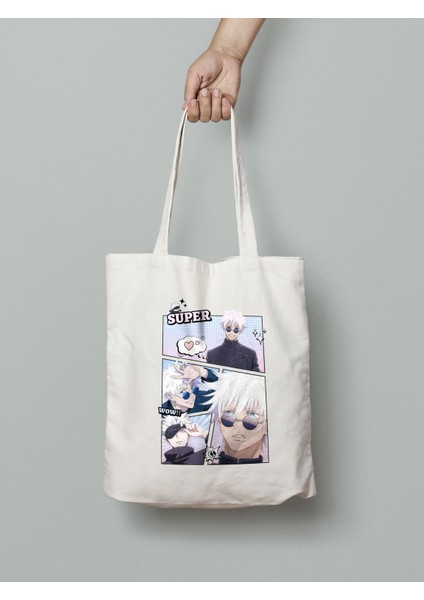 Jujutsu Kaisen Gojo Satoru Bez Çanta 35X40CM - Anime Çanta - Tote Bag