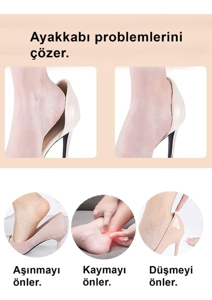 Topuk Vurma Önleyici 1 Çift Sünger Topuk Aparatı Topuklu Ayakkabı Koruyucu Kaymaz Tabanlık