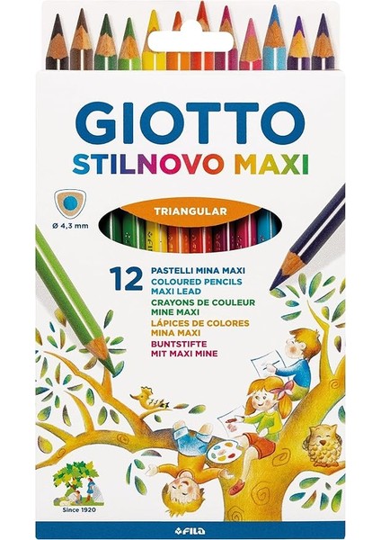 Stilnovo Maxi Colours Kuru Boya 12'li