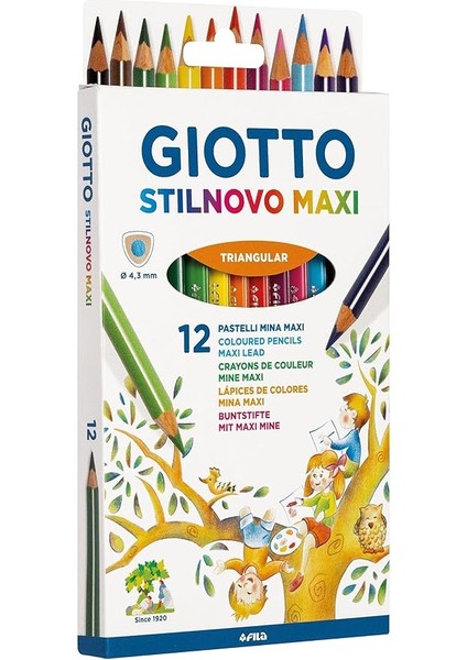 Stilnovo Maxi Colours Kuru Boya 12'li