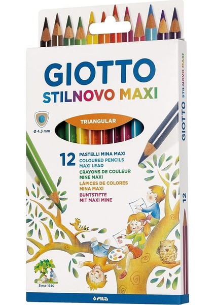 Stilnovo Maxi Colours Kuru Boya 12'li