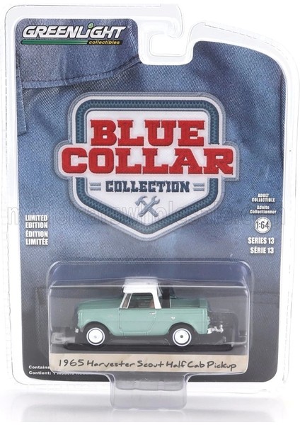 1/64 Blue Collar Collection Series 13- 1965 Harvester Scout Half Cab Pickup
