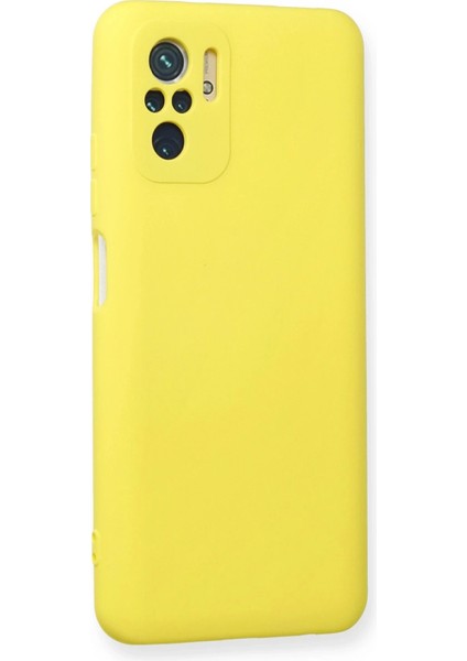Xiaomi Redmi Note 10 Kılıf Nano Içi Kadife Silikon - Sarı Zrnet