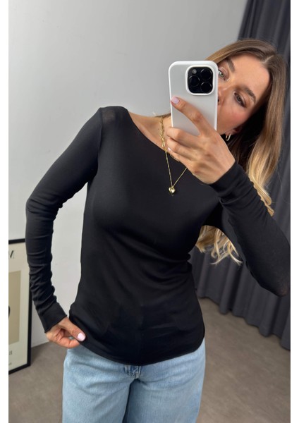 Siyah Ince Doku Pamuklu Bluz fiyatları