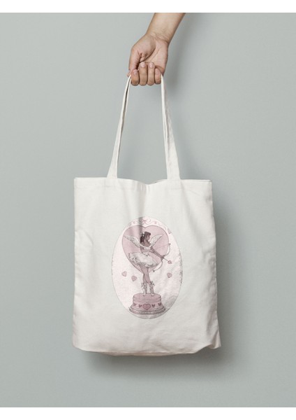 Pembe Balerin Coquette Bez Çanta 35X40CM - Tote Bag
