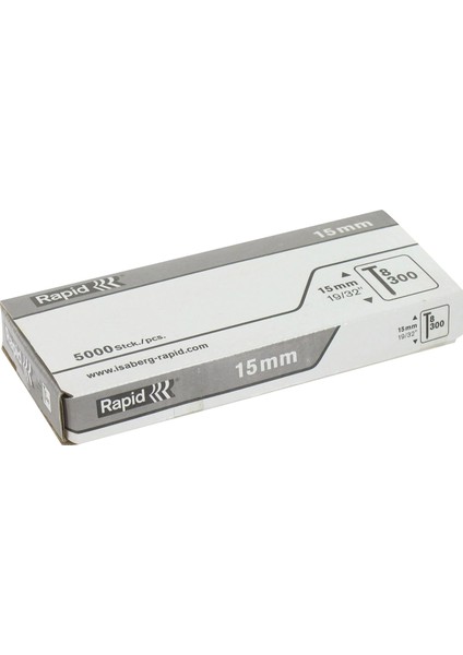 N ° 8 Rapid Agraf, Yükseklik 15 mm - 5000 Uçlar