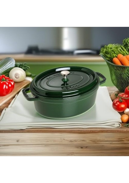 La Cocotte Döküm Tencere | Fesleğen | 27 cm | 3,25 L | Oval fiyatları