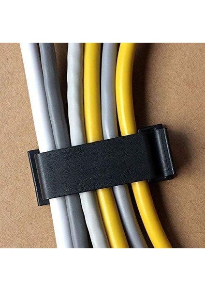 Home 4 Adet Kendinden Yapışkanlı Kablo Yönetim Klipsleri, Çok Amaçlı Kablo Düzenleyiciler, Tel Klipler, Tv, Pc, Dizüstü, Ethernet Kablosu Için Kablo Tutucu, Masaüstü ve Ev Ofis Kullanımı (Siyah)